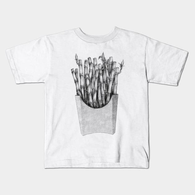 Asparagus Kids T-Shirt by mikekoubou